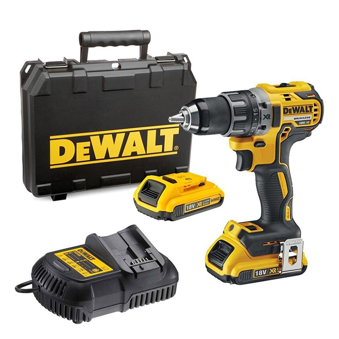 Dewalt DCD791D2 18V / 2 Ah XR Çift Akülü Kömürsüz Matkap