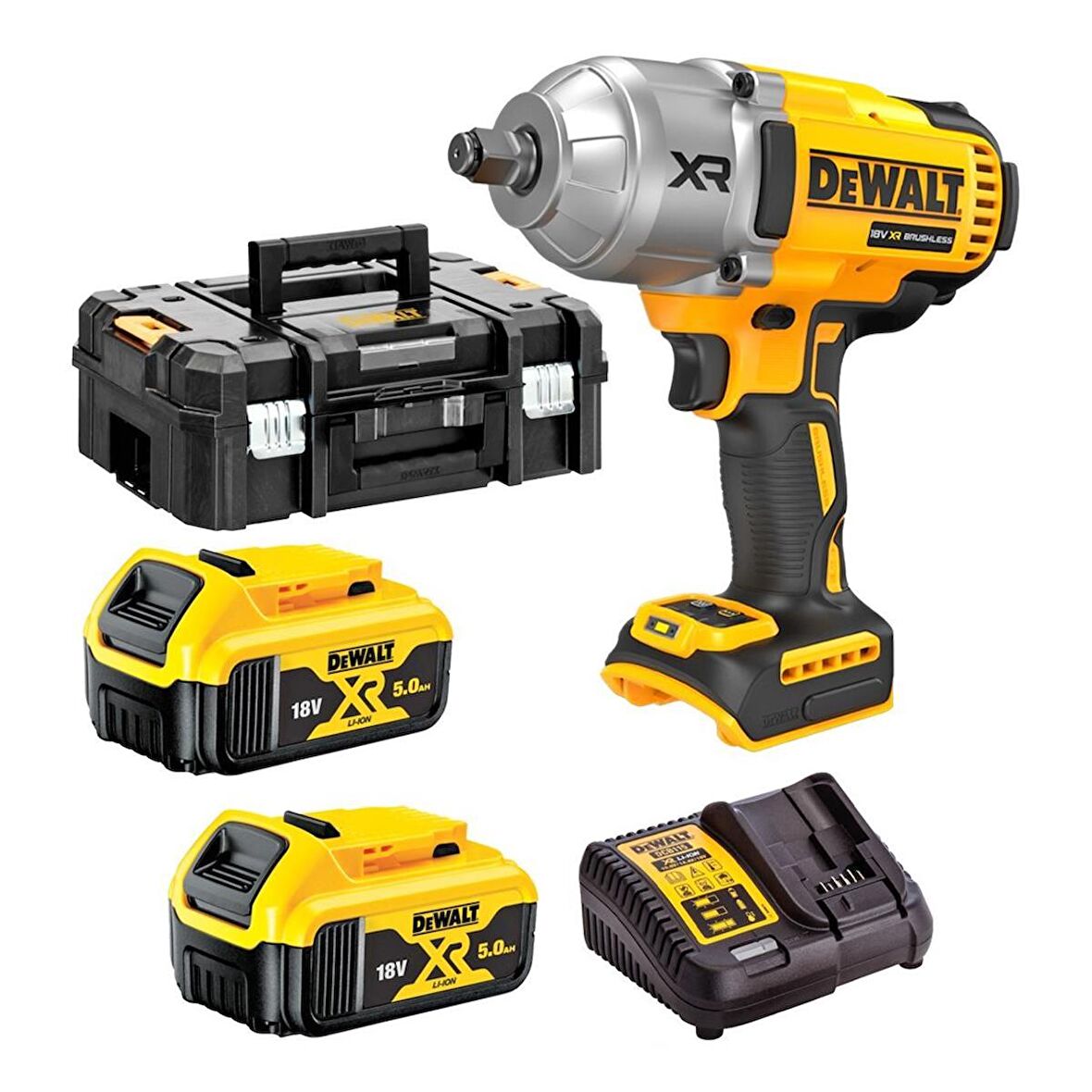 Dewalt DCF900P2T 18V XR Li-ion 5Ah Şarjlı Kömürsüz Somun Sıkma Makinesi