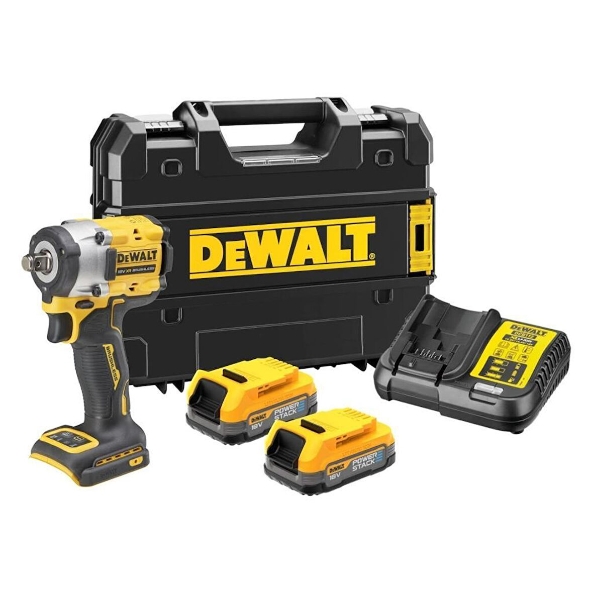 Dewalt POWERSTACK Kömürsüz Akülü Somun Sıkma 610Nm DCF921E2T-QW 2x2 Ah 