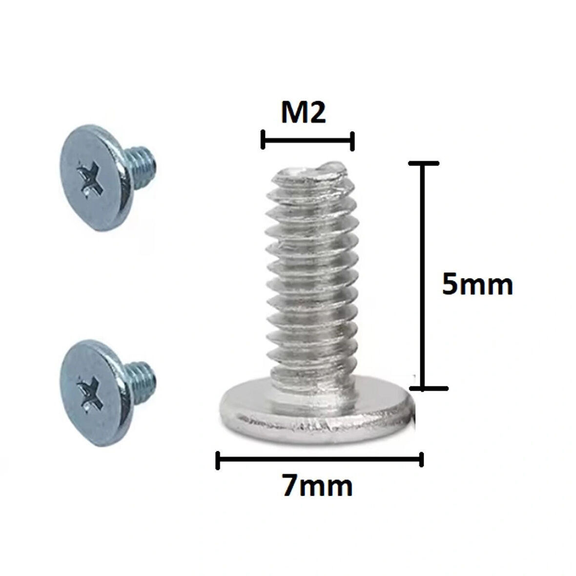 Yate10 50x Paslanmaz M2 SATA Vidası M2X5X7