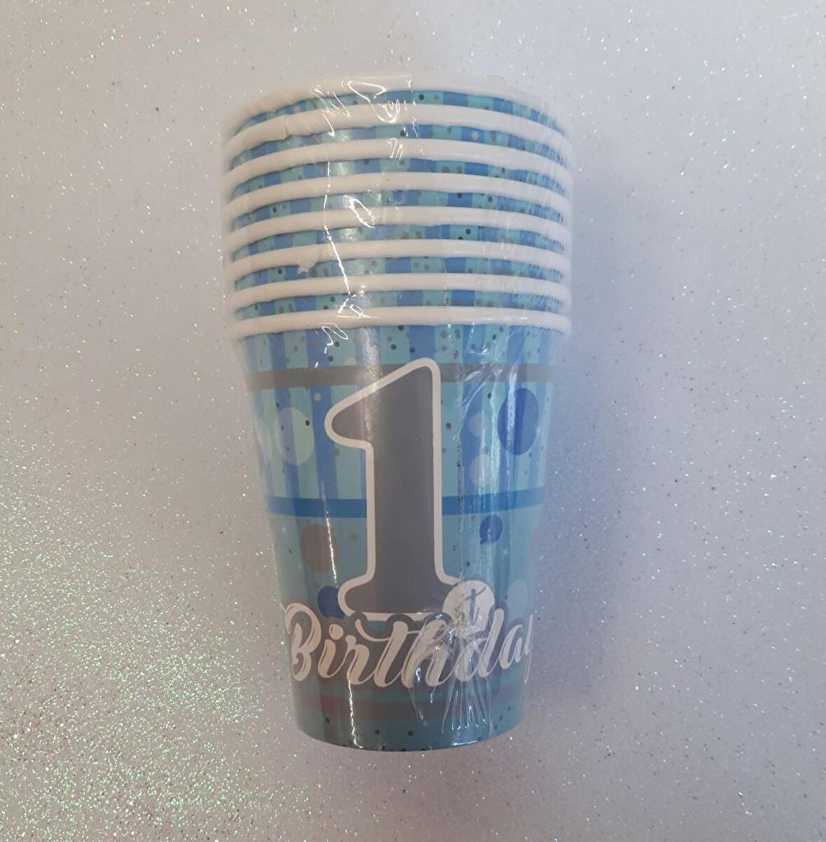 BARDAK 1 BİRTHDAY MAVİ 8'Lİ