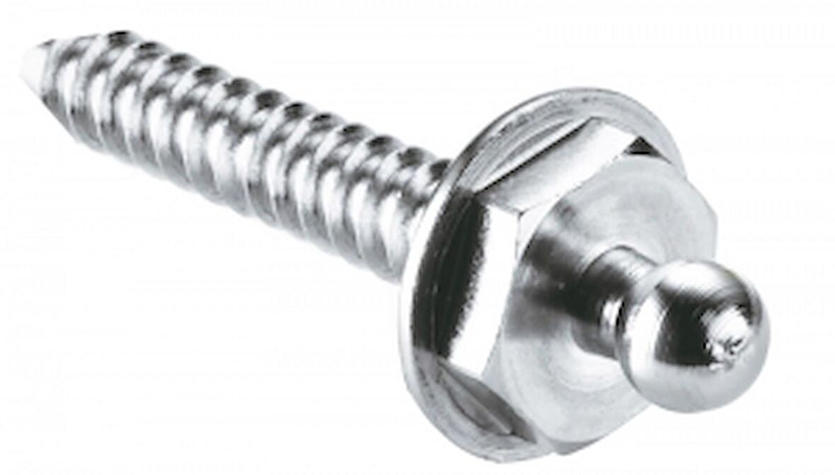 Loxx® çıtçıt. Alt parça, paslanmaz çelik. Vidalı. Vida boyu 12 mm