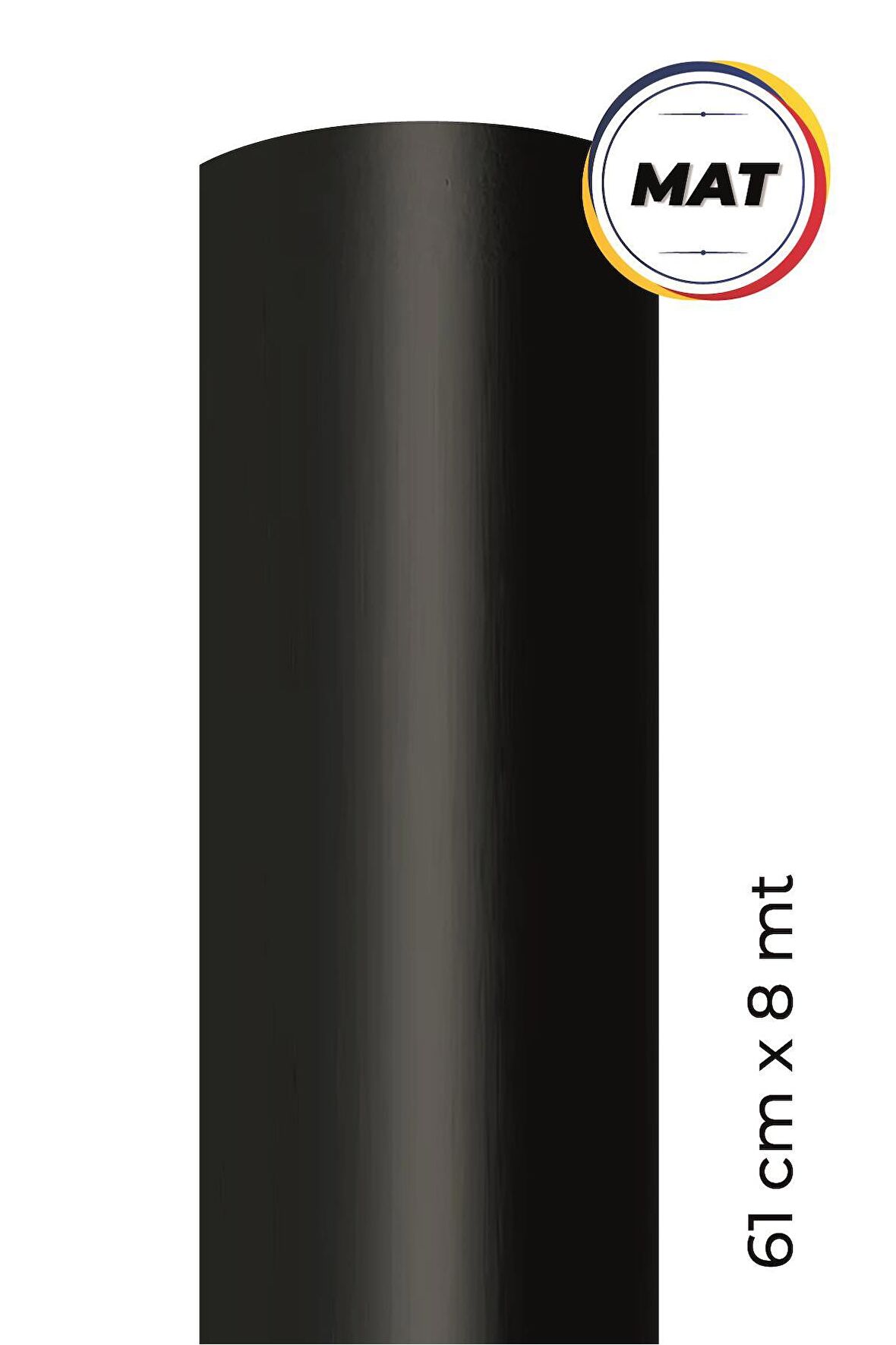 Mat Siyah Yapışkanlı Kaplama Folyosu 61 CM  X 8 MT