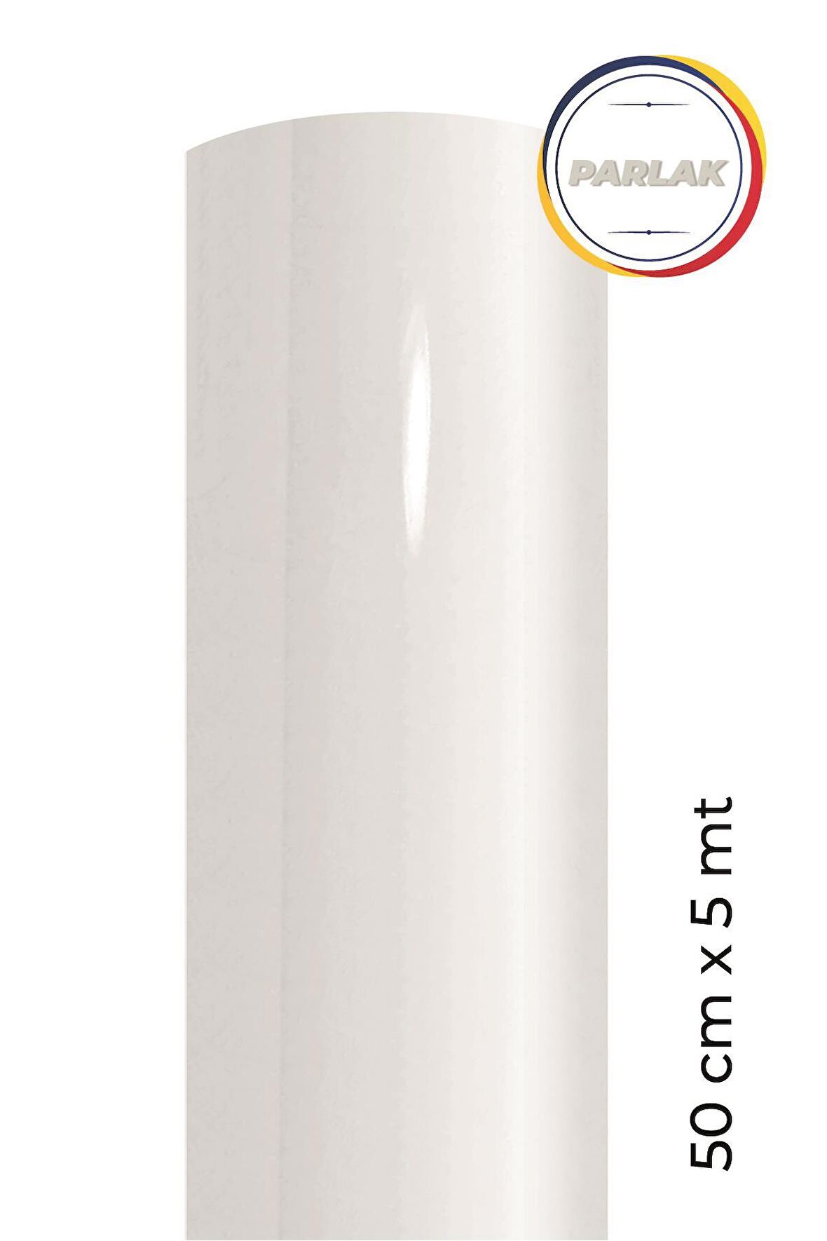 Parlak Beyaz Yapışkanlı Kaplama Folyosu 50 CM  X 5 MT