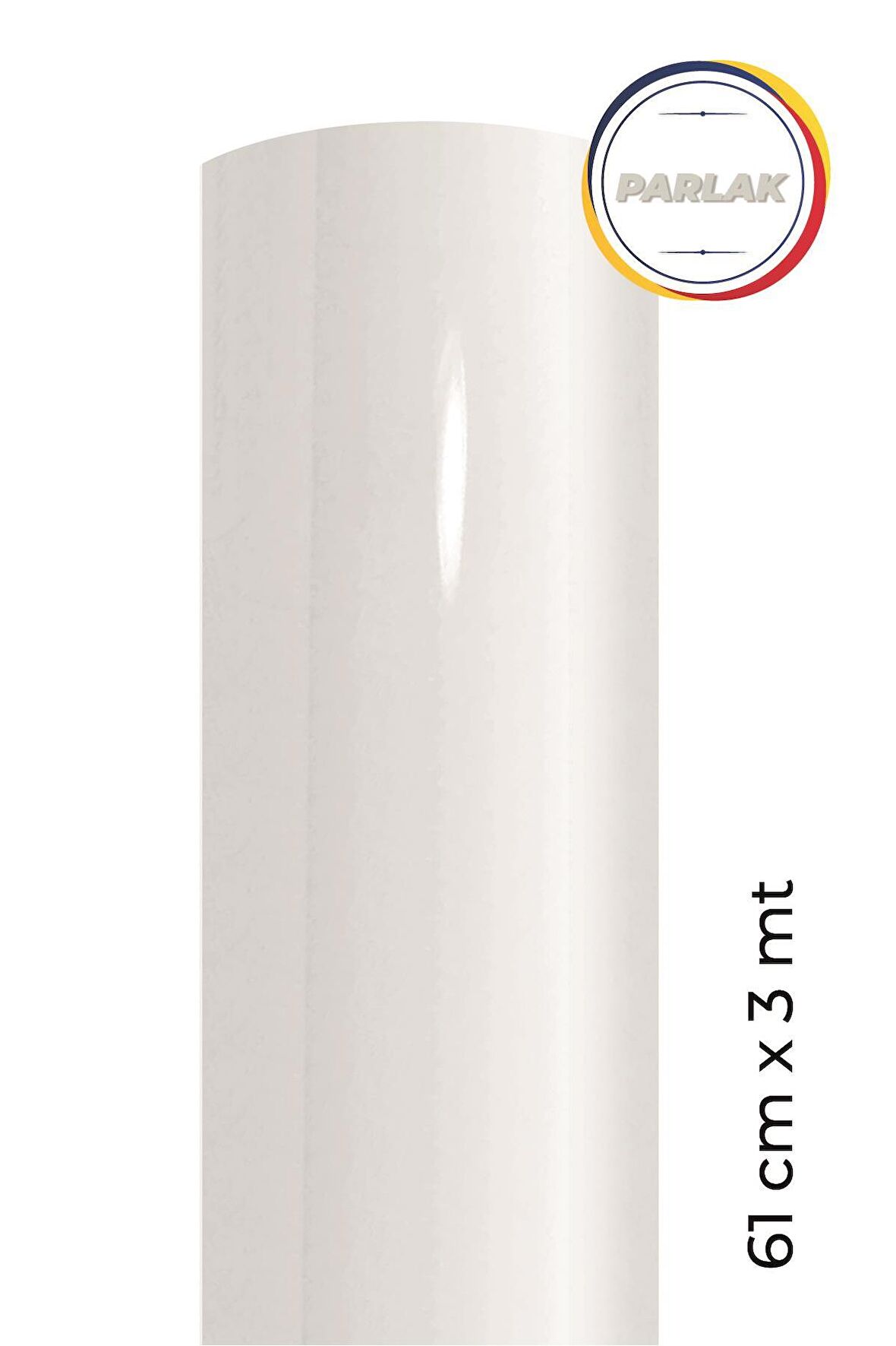 Parlak Beyaz Yapışkanlı Kaplama Folyosu 61 CM  X 3 MT