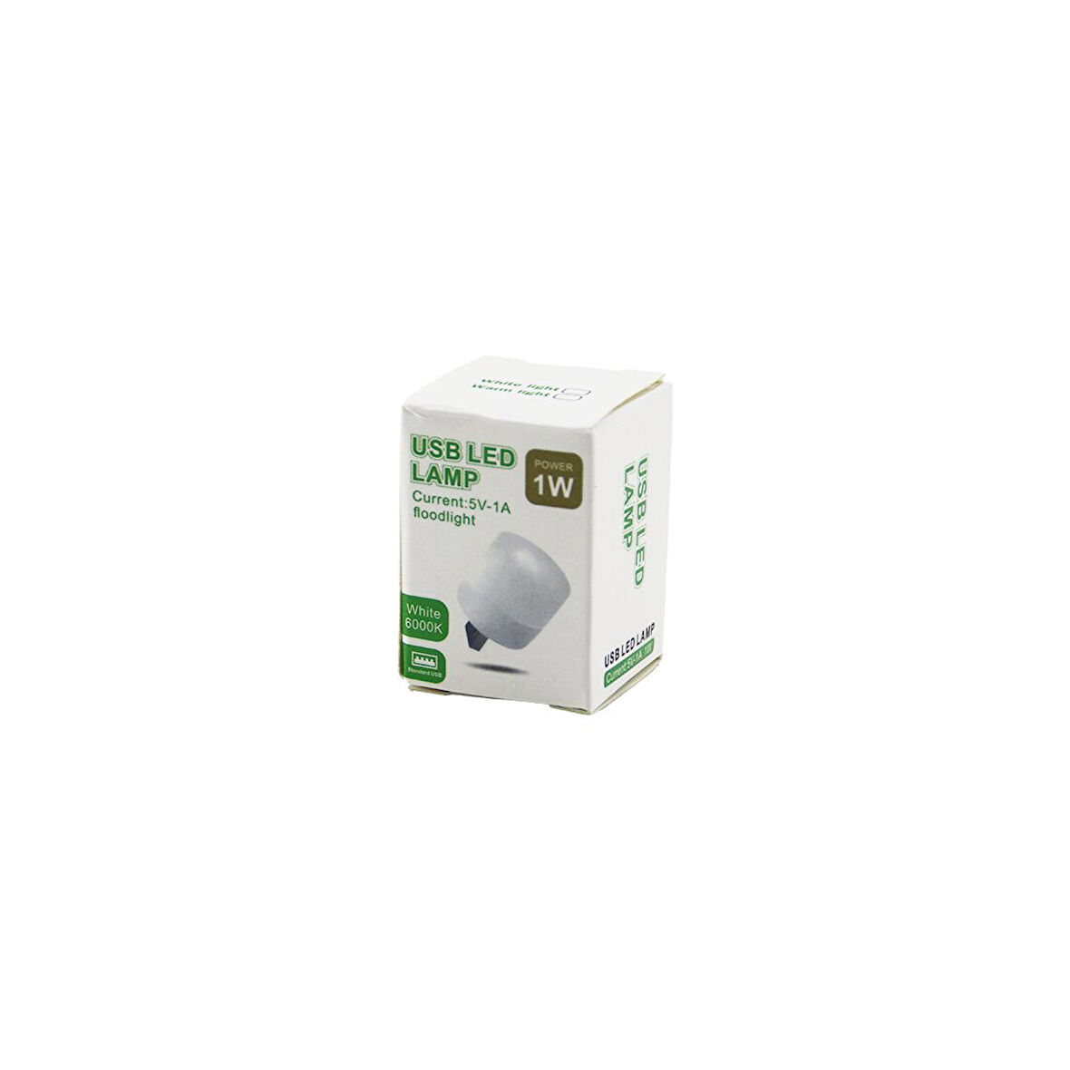 USB LED LAMP 1W   MİNİ=2X2CM   USB  LED LAMBA  BEYAZ=6000K - 110 LUMEN - 5V-1A (5042)