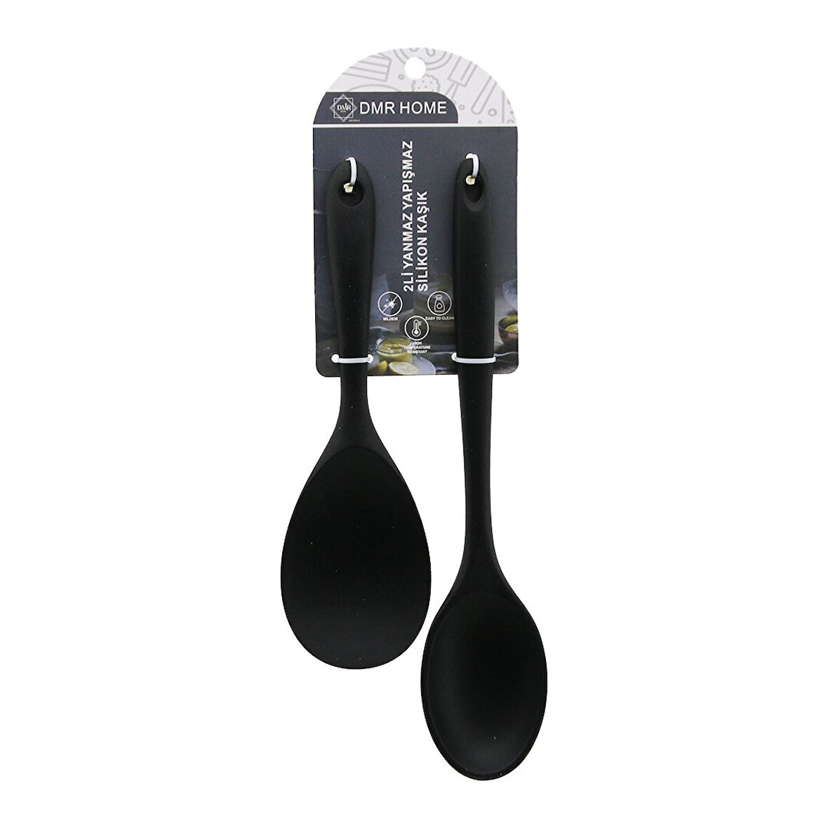 2PCS   SİLİKON  KAŞIK SET  GENİŞ AĞIZ= 6.6X9.5CM--22.5CM   DAR AĞIZ= 5.8X8CM--27.5CM (5042)