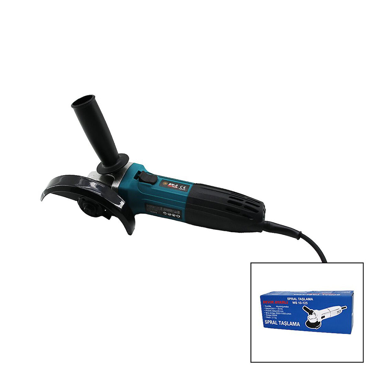 KUTULU   DEVİR AYARLI   1000W  SPRAL TAŞLAMA  125MM - 5500/11000/minute WS-10-125 (5042)