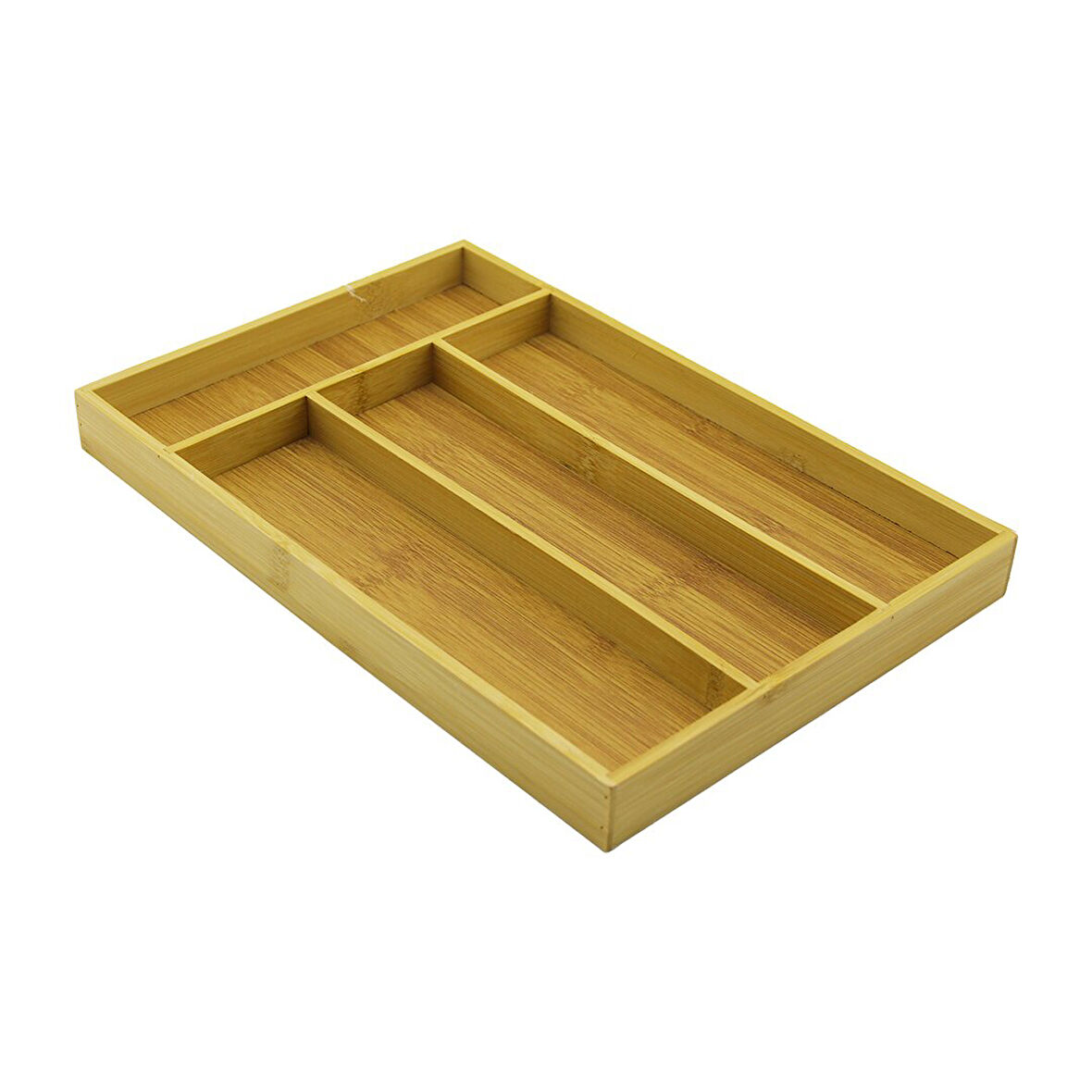 4 BÖLMELİ  AHŞAP BAMBU KAŞIKLIK  22.5 X 33.5CM (5042)