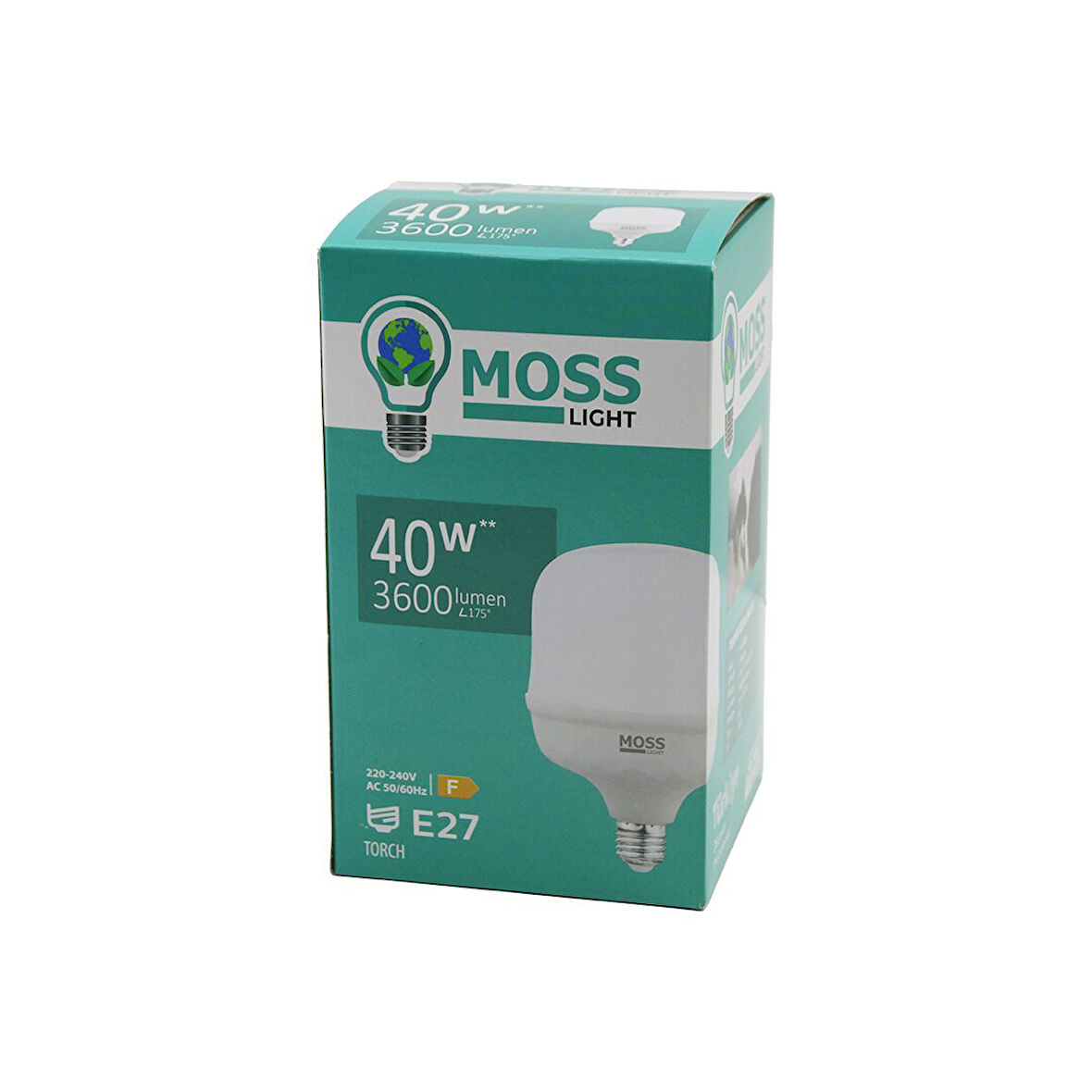 40W  TORCH  LED AMPUL PLASTİK E27 3600LUMEN L175° 5000 SAAT ÖMÜR IP20 185-265V AC  MS-3098 (5042)
