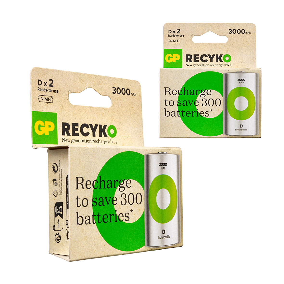 GP RECYKO 650 MAH R03 AAA ŞARJLI 4LÜ İNCE KALEM PİL GP65AAAHCER21-2TLB2 (5042)