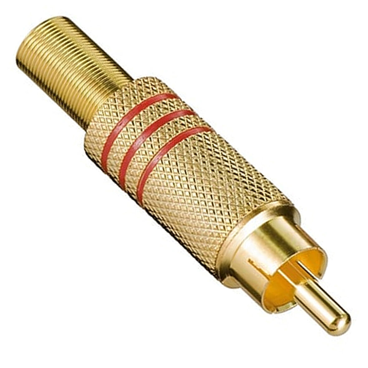 TOS RCA FİŞ METAL GOLD ERKEK KONNEKTÖR (KIRMIZI KODLU) (5042)