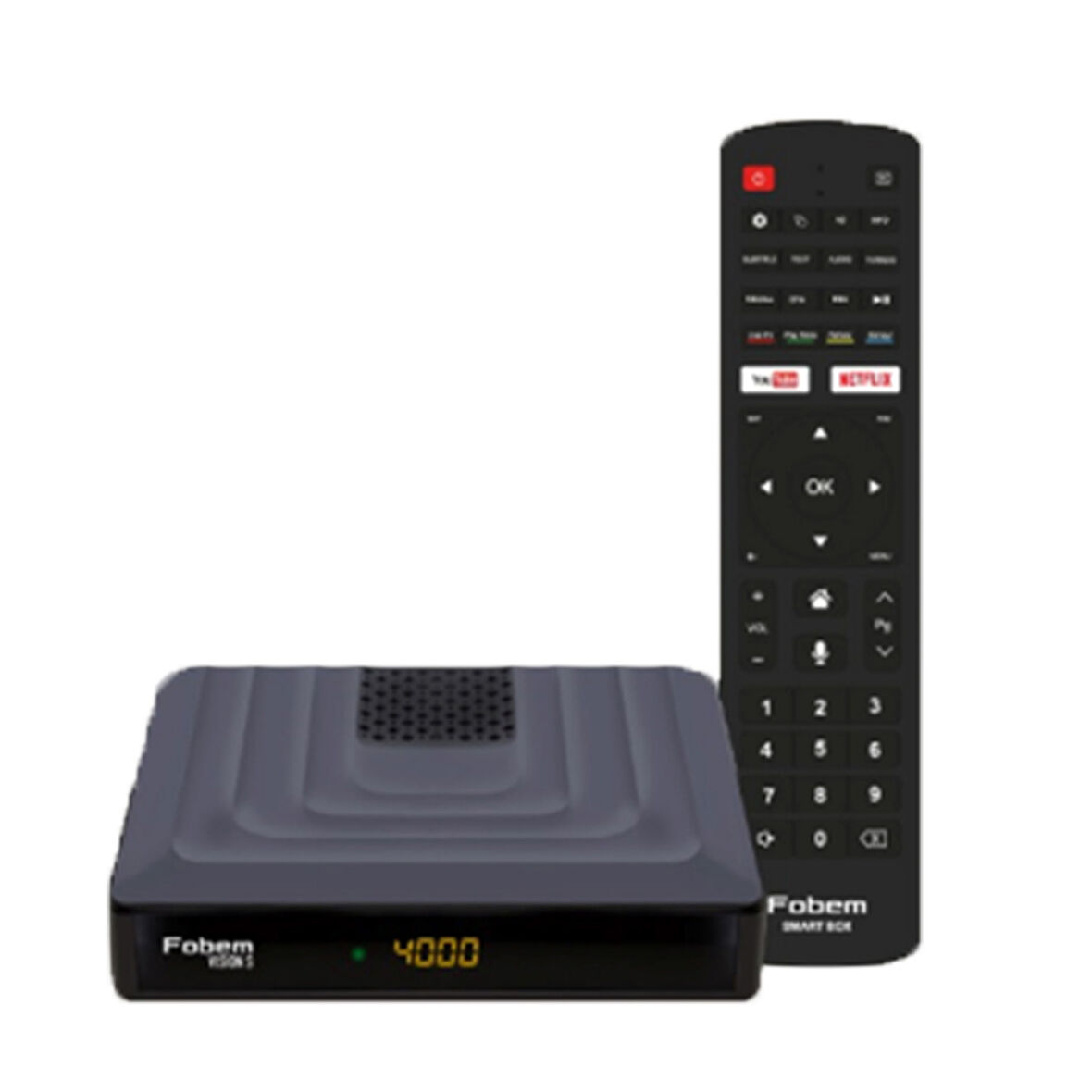 FOBEM VISION S HİBRİT 4GB RAM 32GB HDD 1.5GHZ SES KOMUTLU UYDU ALICILI ANDROID TV BOX (TUNERLİ) (5042)