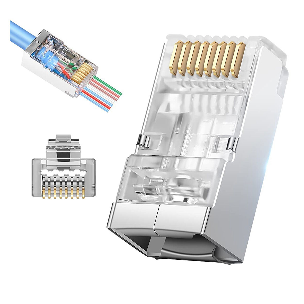 EZ PLUG YENİ NESİL CAT7 8P/8C AÇIK UÇLU SOKET TEKLİ (5042)