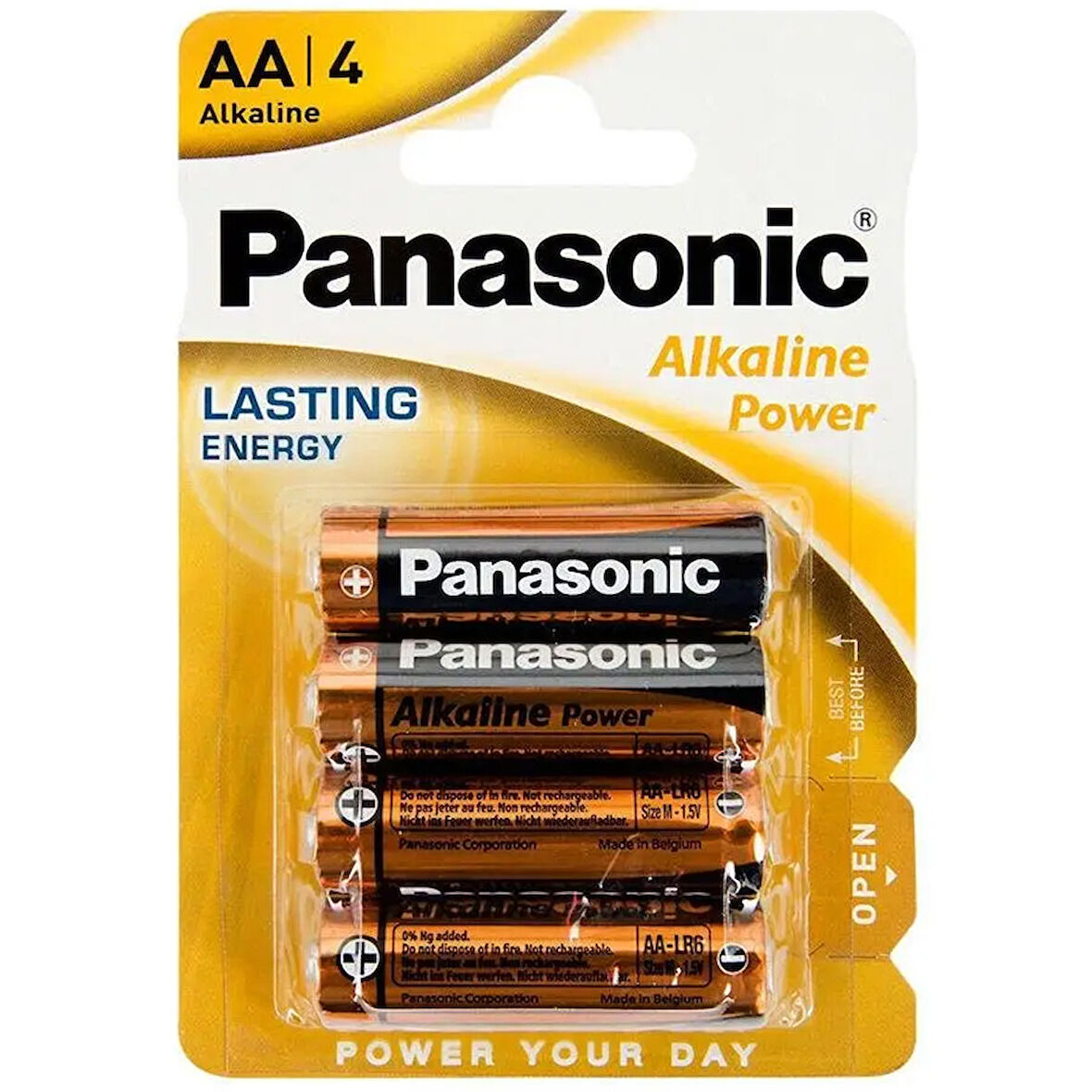 PANASONİC LR06 ALKALİN 1.5 VOLT POWER AA 4LÜ KALEM PİL (5042)