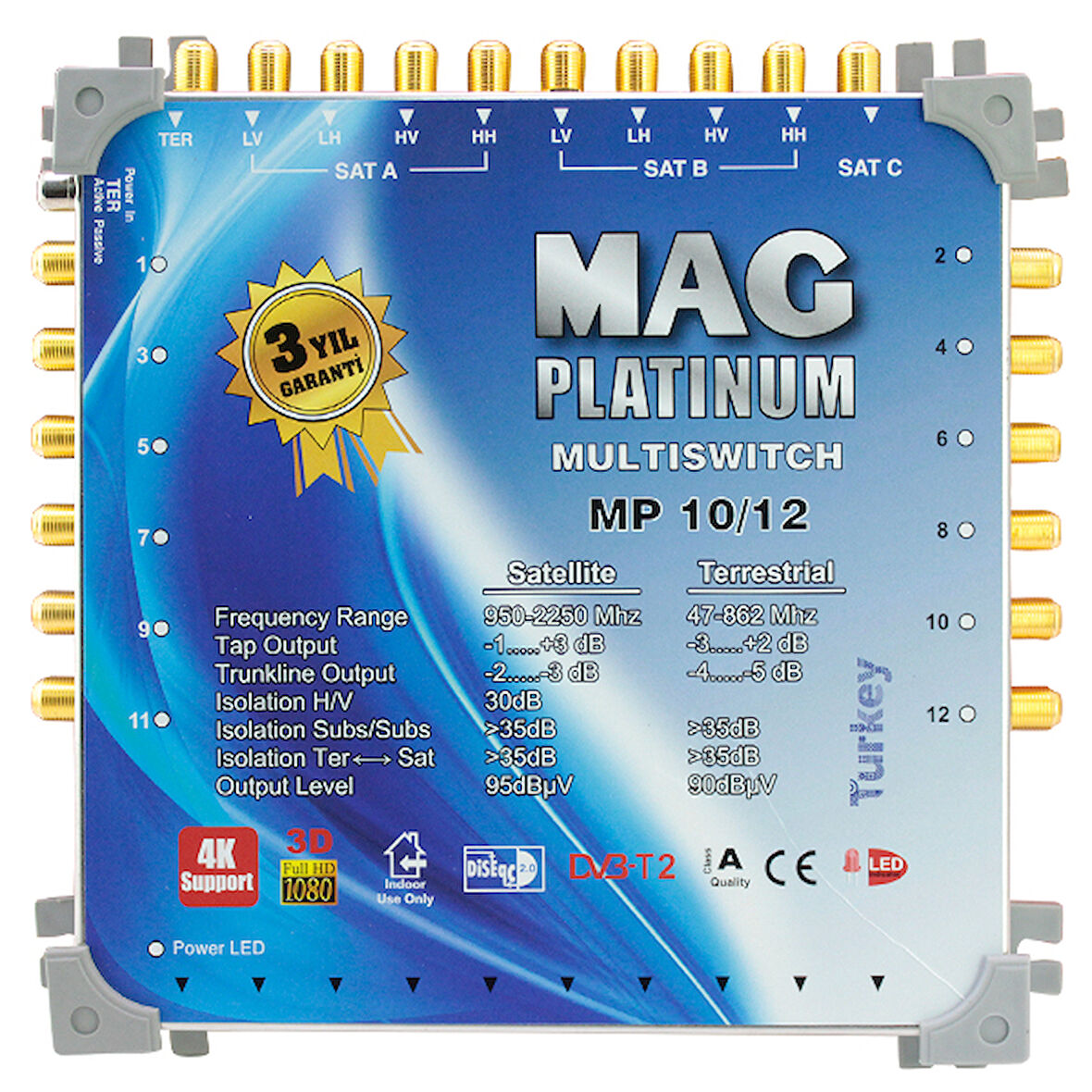 10*12 KASKATLI UYDU SANTRALİ MAG PLATINUM (5042)