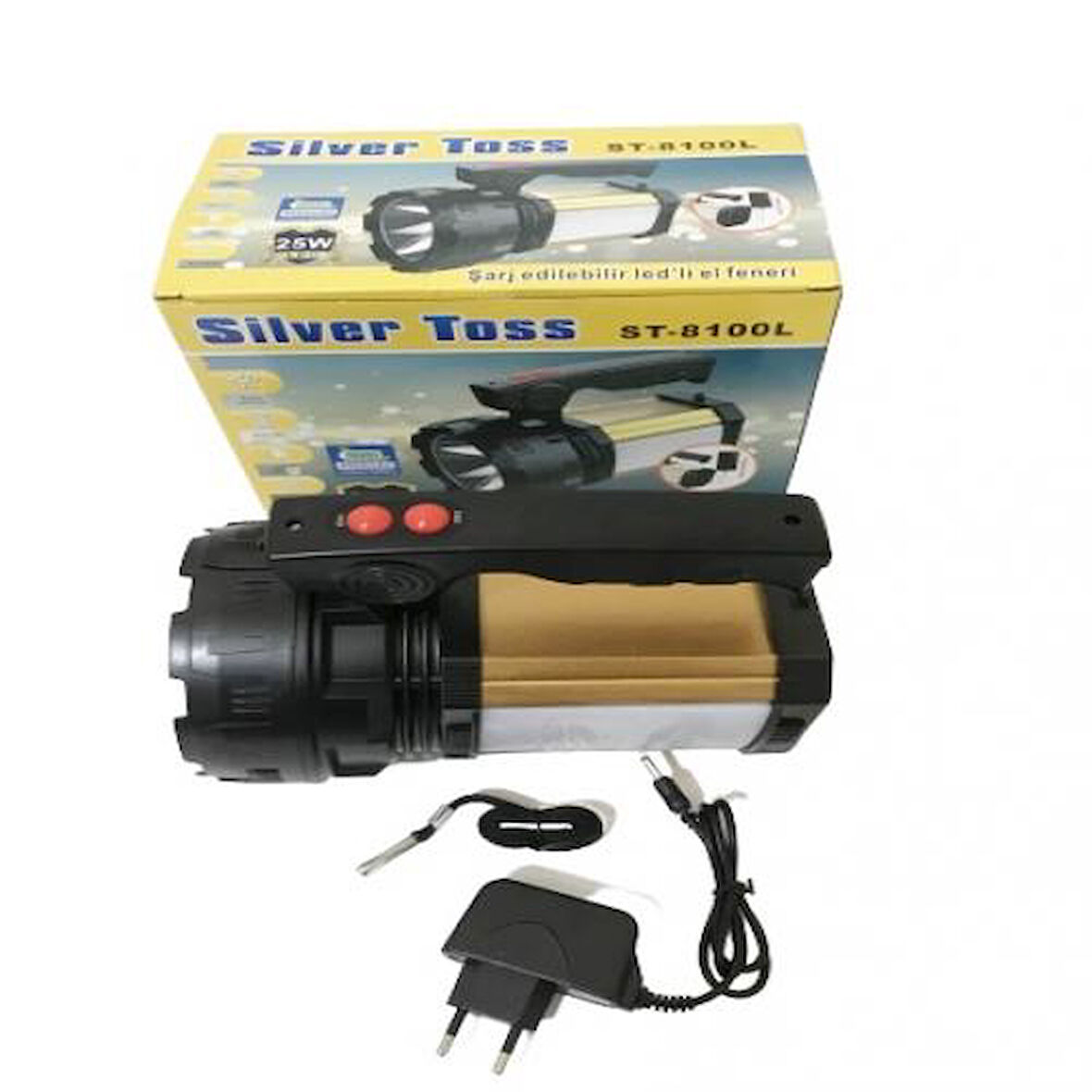 25w Şarj Edilebilir Ledli El Feneri Usb Çıkışlı (5042)