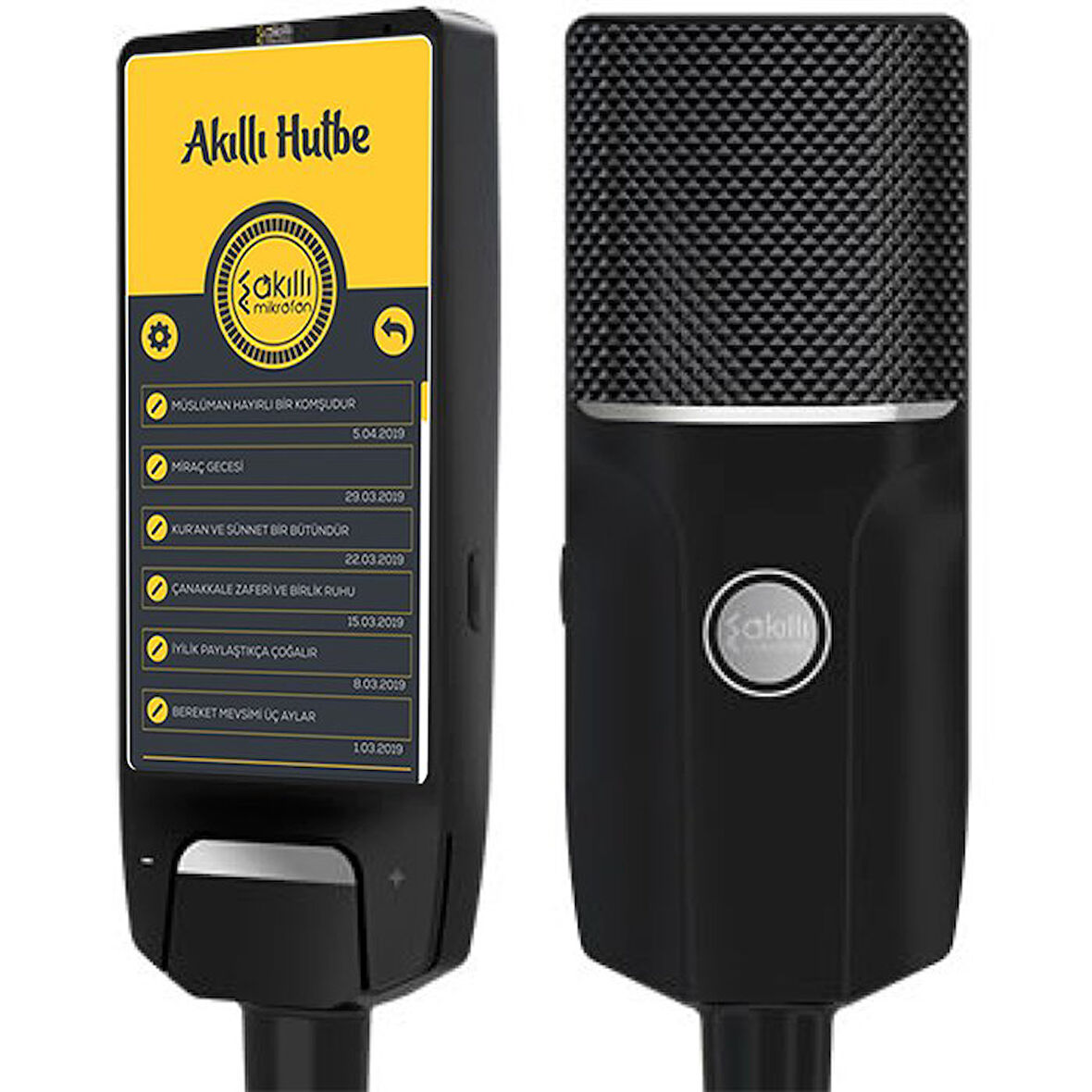 AKILLI MİKROFON DOKUNMATİK EKRANLI WİFİ DESTEKLİ ÇİFT MİKROFONLU DHS1V1 (5042)