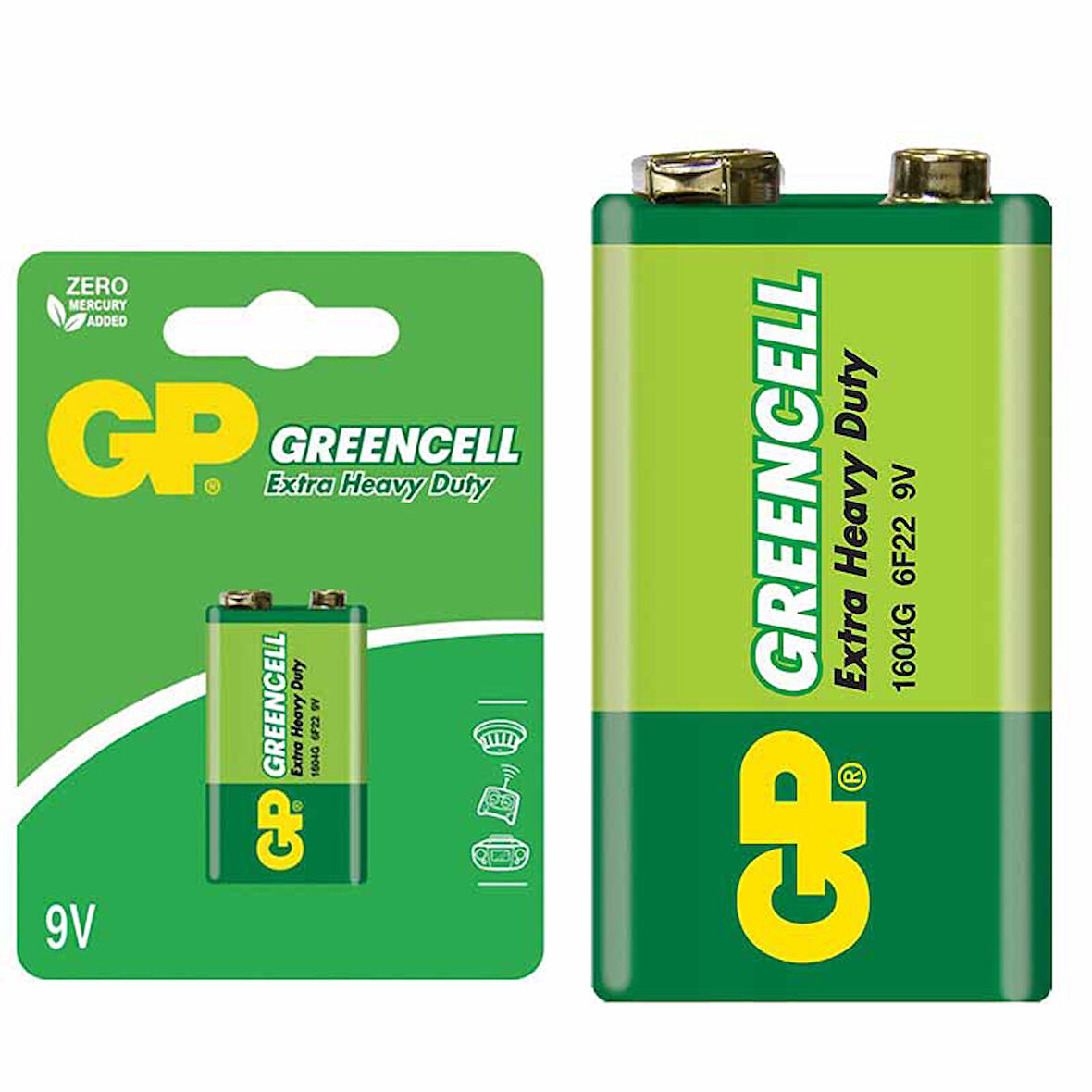 GP 1604GLF GREENCELL 9 VOLT BLİSTERLİ PİL TEKLİ FİYAT (5042)