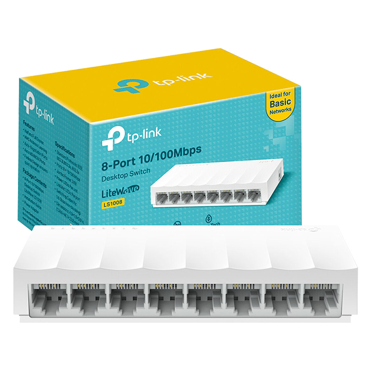 8 PORT 10/100 MBPS ETHERNET SWITCH LS1008 (5042)