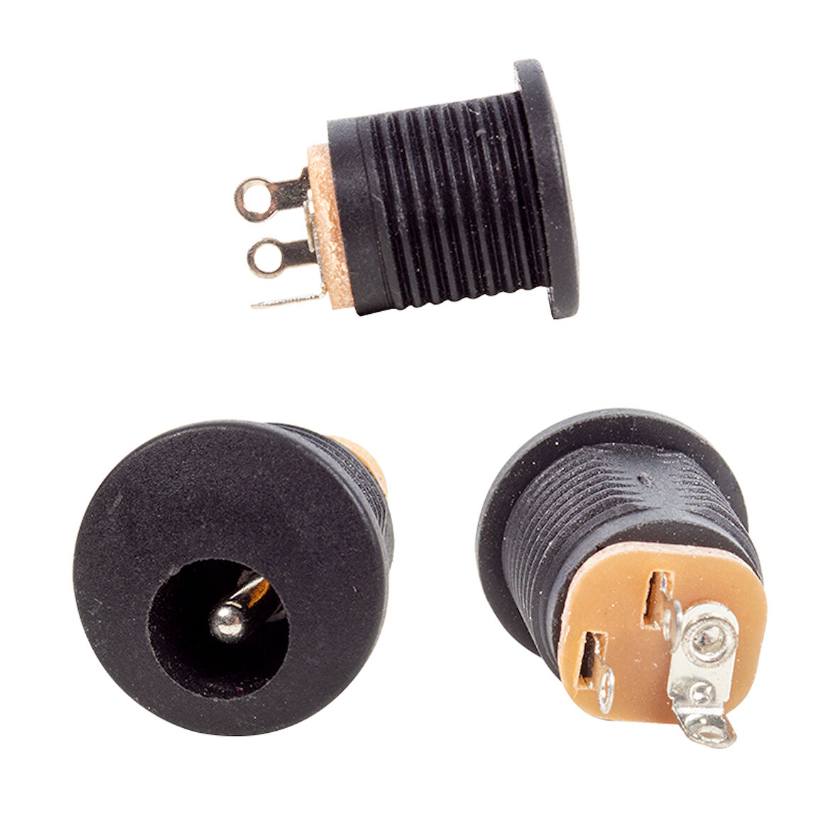 ADAPTÖR FİŞİ YUVARLAK SOMUNLU ŞASE 2.1MM  (IC-257) (5042)