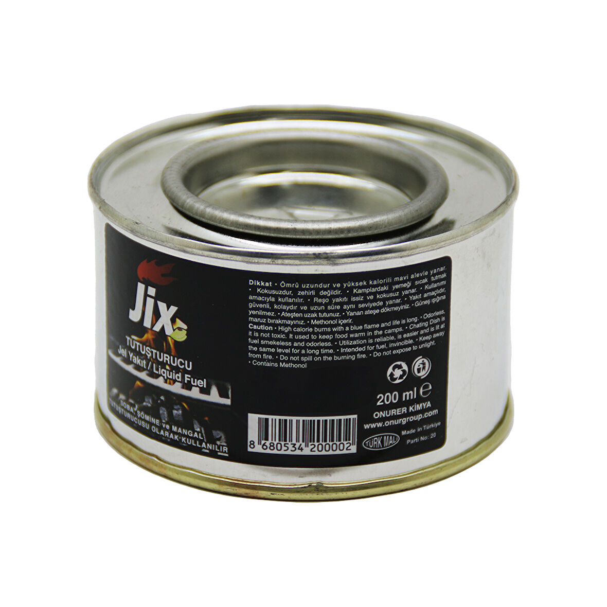 JİX TUTUŞTURUCU 200ML TENEKE JEL YAKIT (5042)
