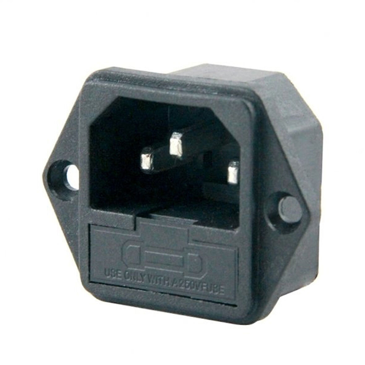 IC-213 C7 ŞASE ERKEK POWER SOKET ERKEK FUSELİ KULAKLI (AC04) (5042)