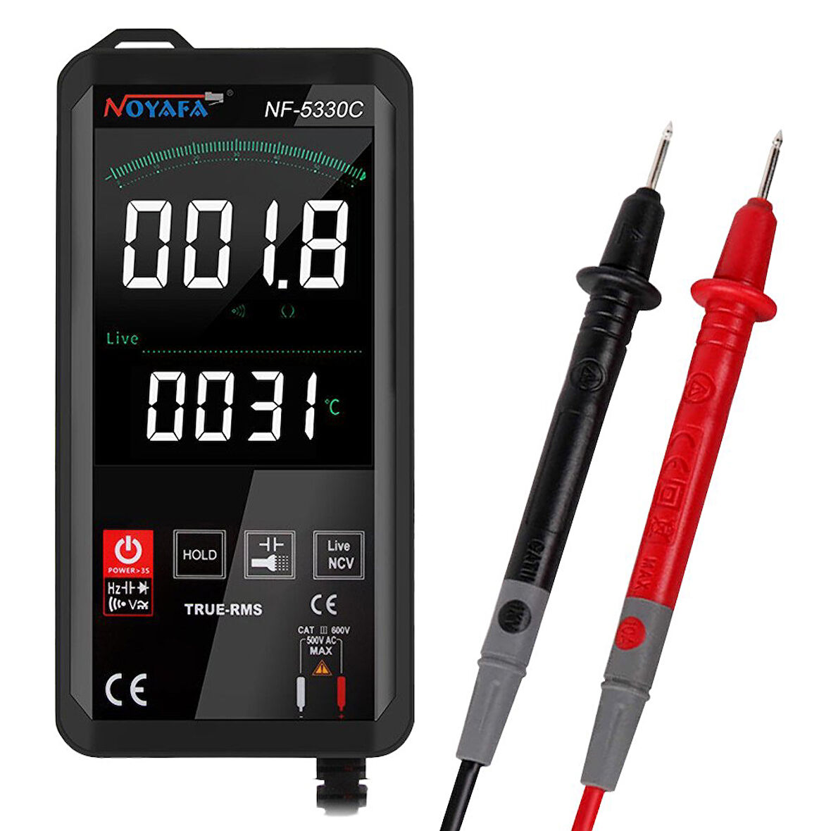 NOYAFA NF-5330C GENİŞ EKRANLI DİJİTAL ÖLÇÜ ALETİ (DOKUNMATİK EKRAN) (5042)