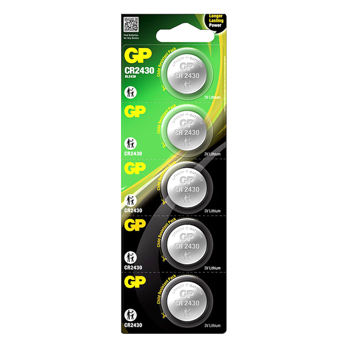 GP CR2430 3 VOLT LİTYUM PİL 5Lİ PAKET GPCR2430-2CPU5 (GPPBL2430054) (5042)