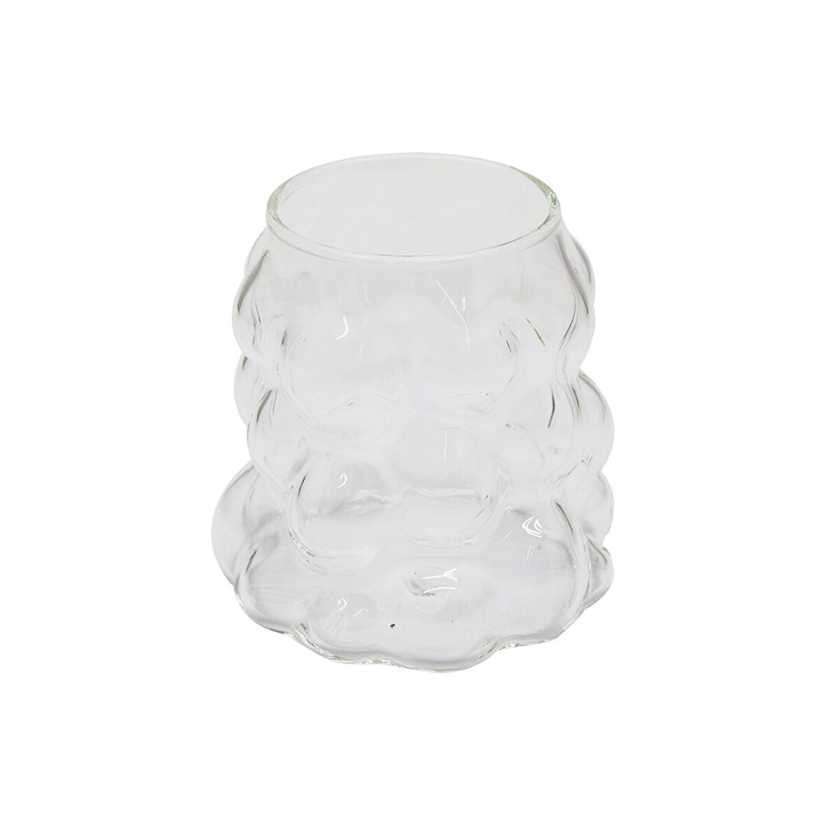 BONCUKLU - BOĞUMLU CAM BARDAK 340ML KAHVE - SUNUM - MEŞRUBAT (5042)