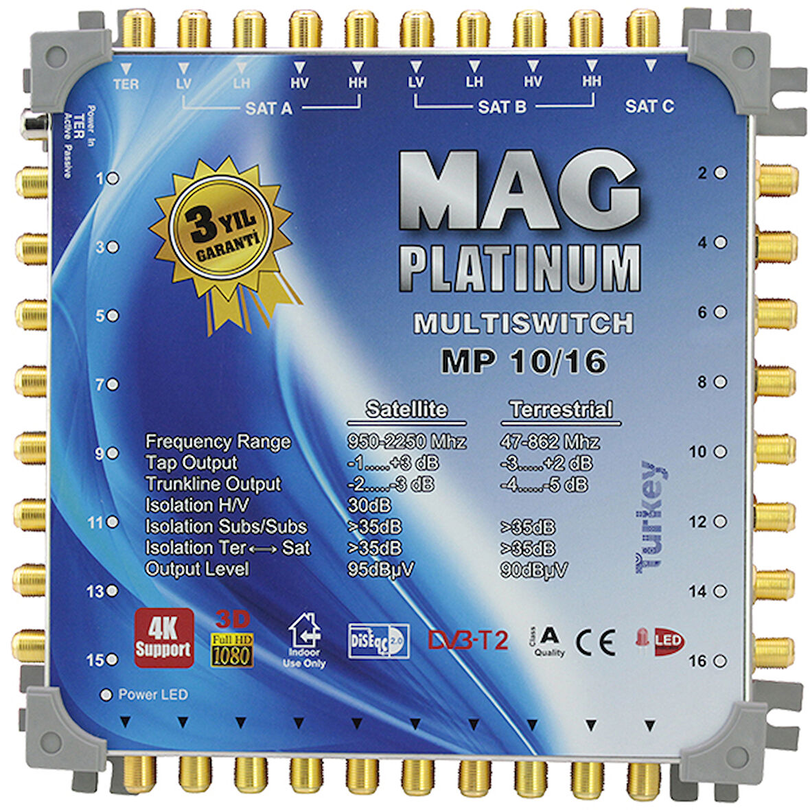 10*16 KASKATLI UYDU SANTRALİ MAG PLATINUM (5042)
