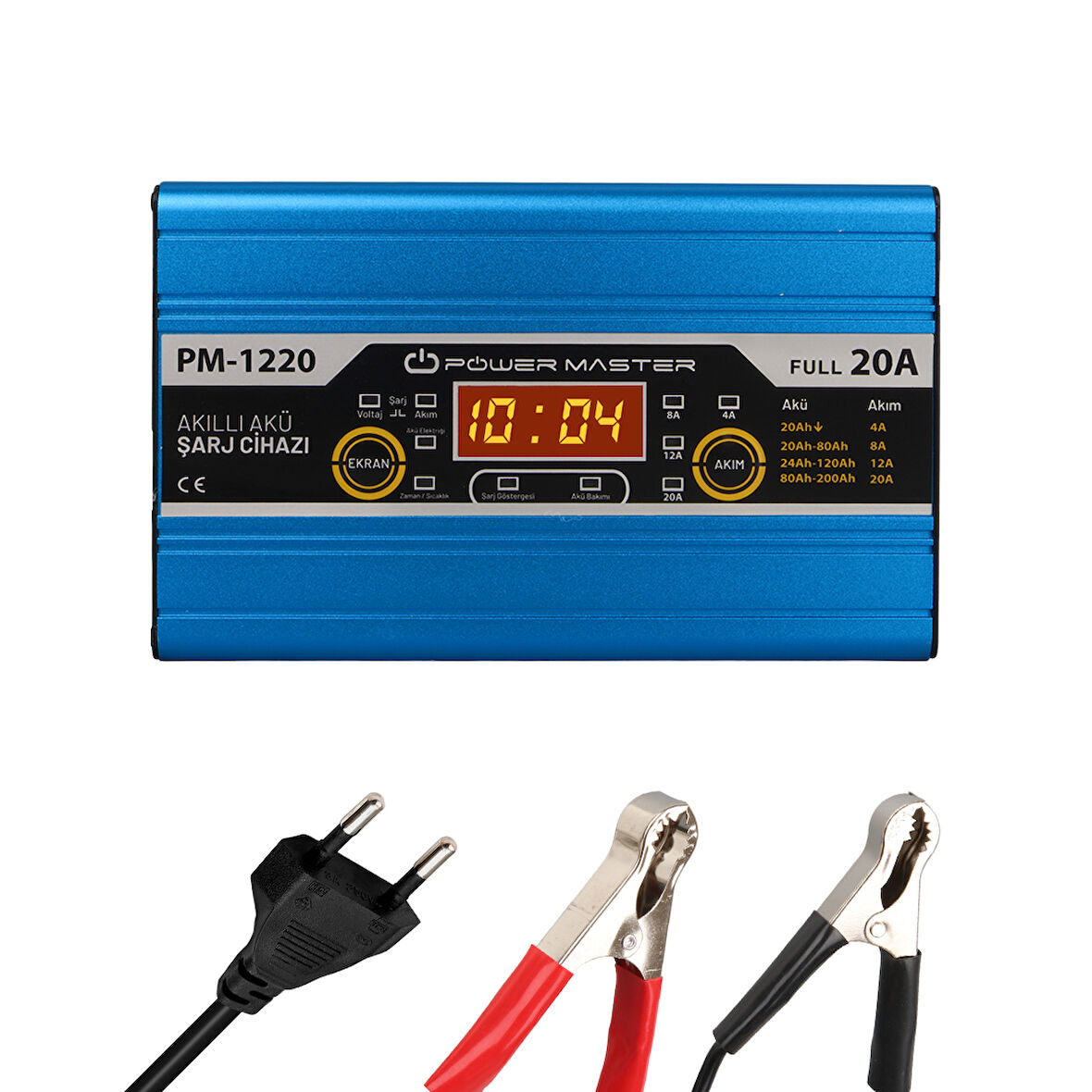 12 VOLT MAX 20 AMPER LCD EKRANLI AKÜ ŞARJ CİHAZI (5042)