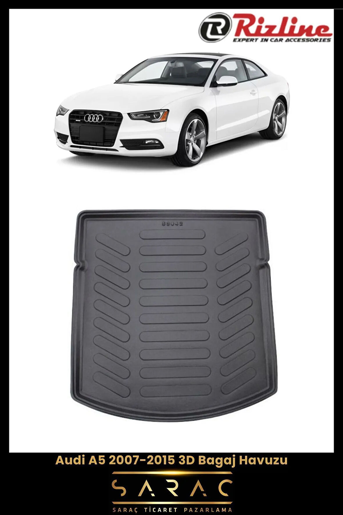 Rizline Audi A5 Sedan 2015 Model 3D Bagaj Havuzu
