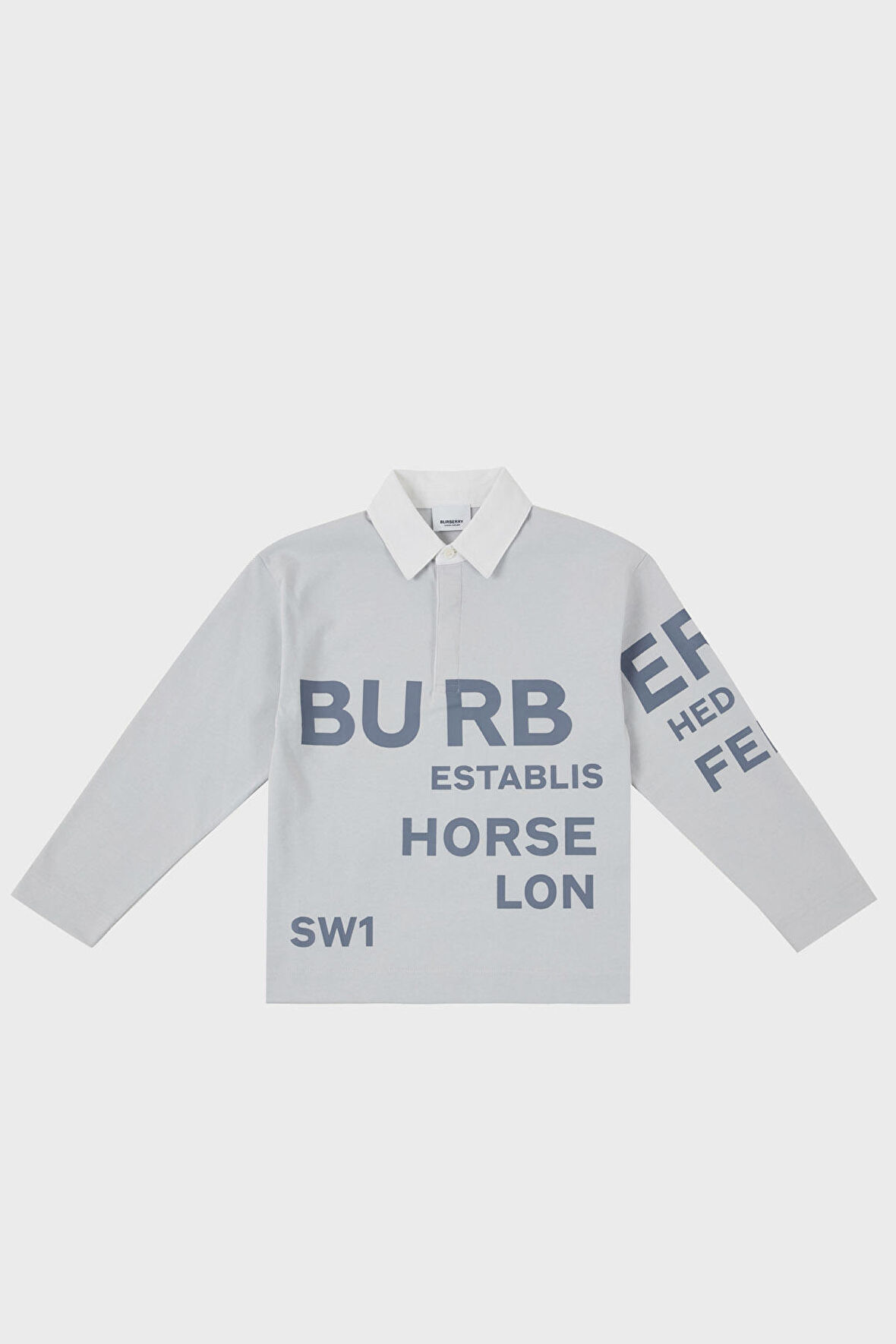 Burberry Çocuk Polo Yaka Sweat 8047547 STERLING GREY