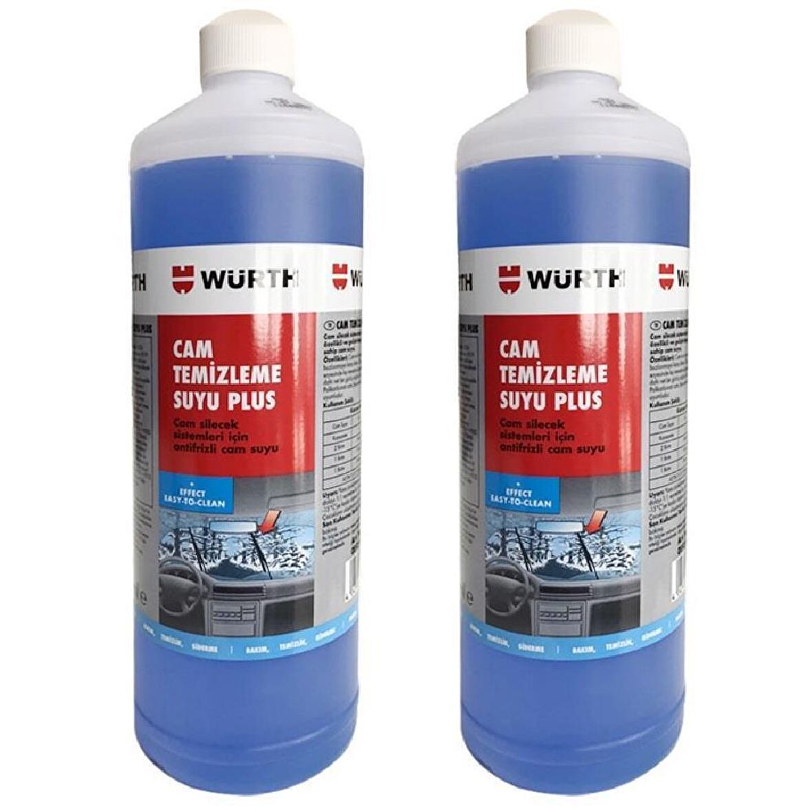 2x Würth Konsantre Antifrizli Cam Temizleme Suyu Plus 1000 ml