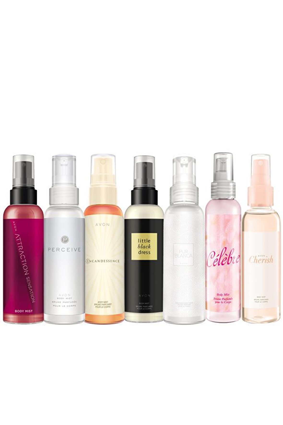 Avon Body Mist Parfümlü Vücut Spreyleri Yedili Paket