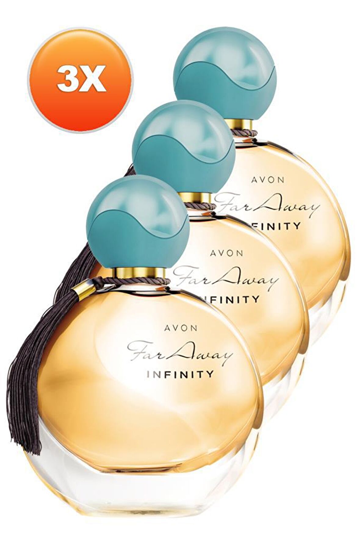Avon Far Away Infinity Kadın Parfüm Edp 50 Ml. Üçlü Set