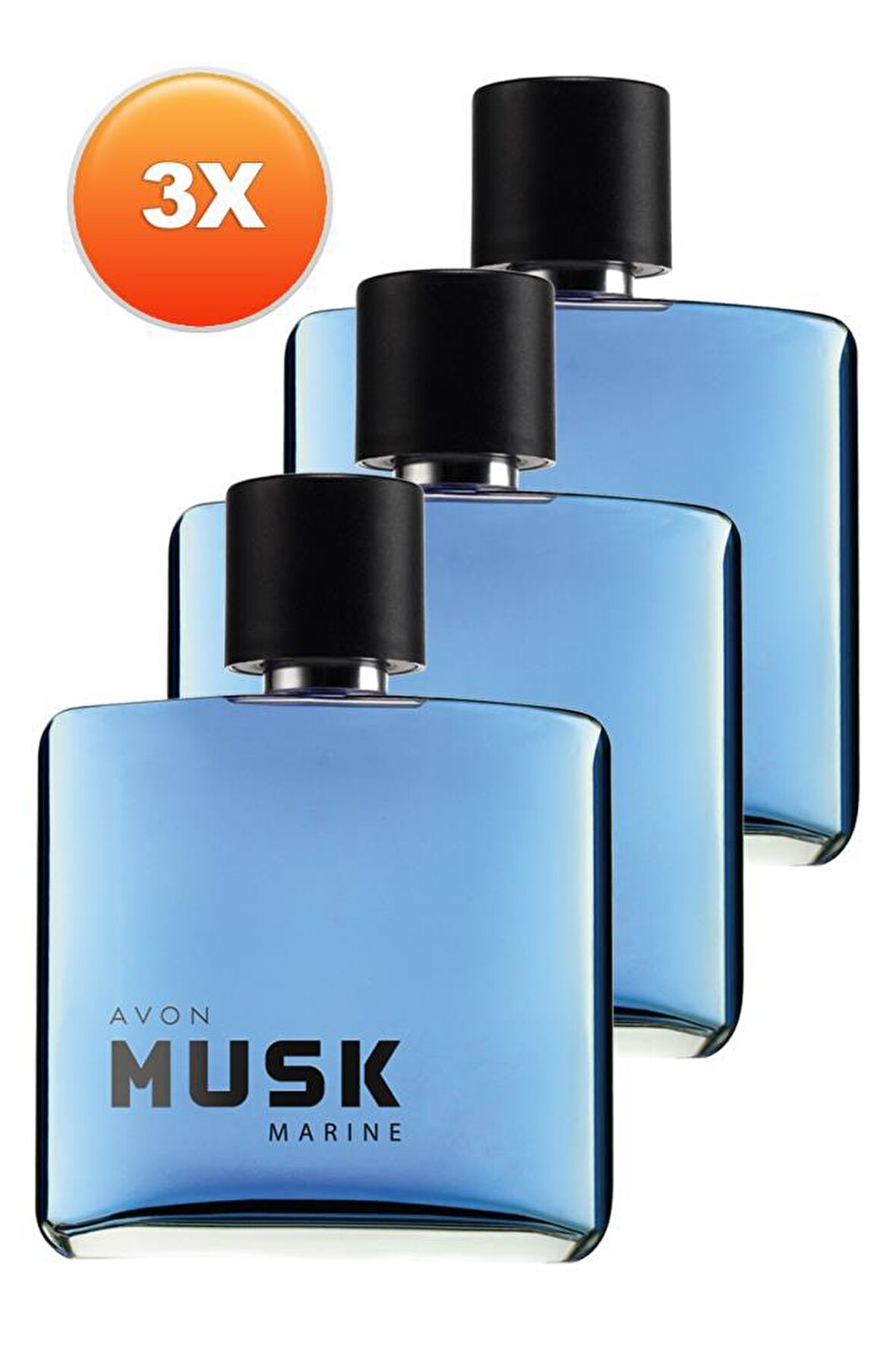 Avon Musk Marine Erkek Parfüm Edt 75 Ml. Üçlü Set