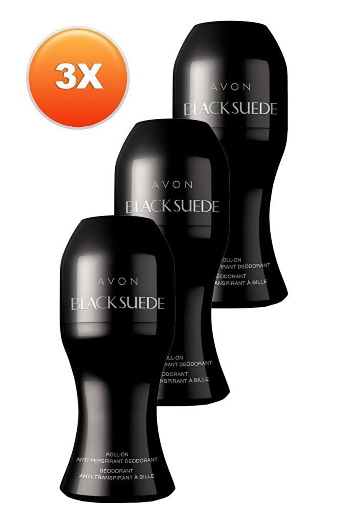 Avon Black Suede Erkek Rollon 50 Ml. Üçlü Set