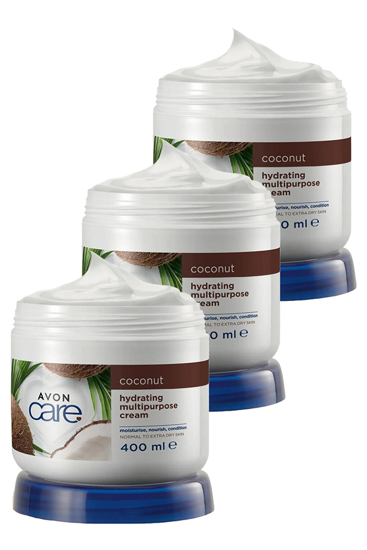 Avon Care Hindistan Cevizi Yağı İçeren Çok Amaçlı Krem 400 Ml. Üçlü Set
