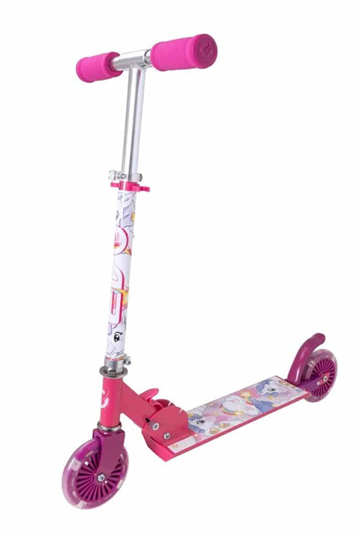 2 Tekerlekli Katlanabilir Unicorn Inline Işıklı Scooter: Pratik, Şık ve Büyülü Sürüş Deneyimi!