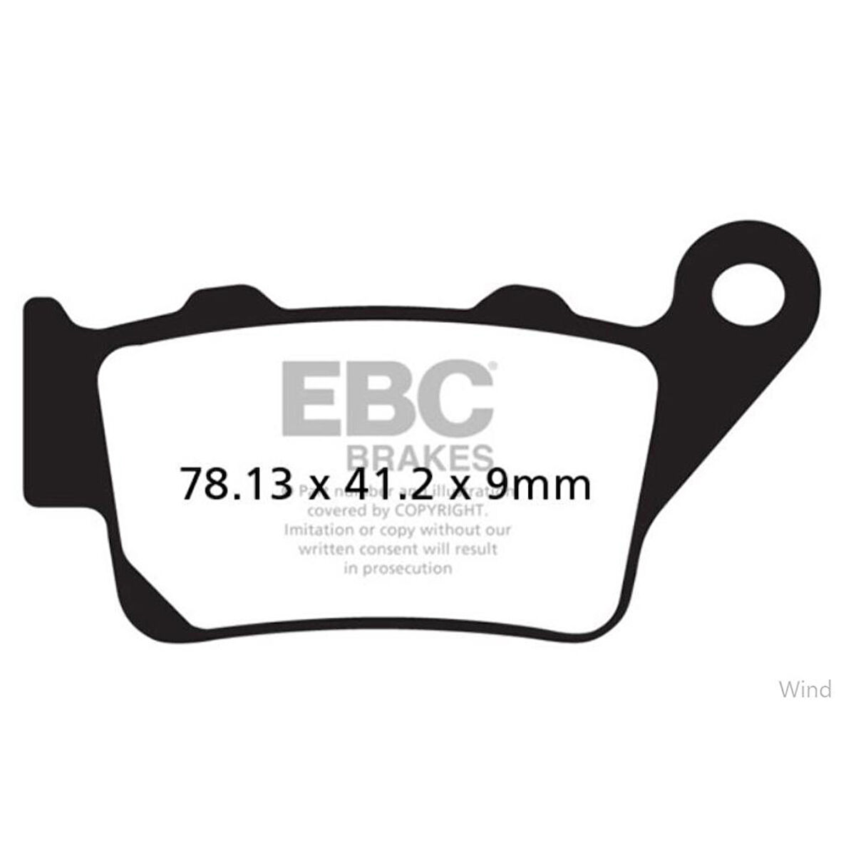 EBC FA208R YAMAHA XT660 Z TENERE 08-15 / XTZ700 TENERE 15-21 SINTER ARKA FREN BALA
