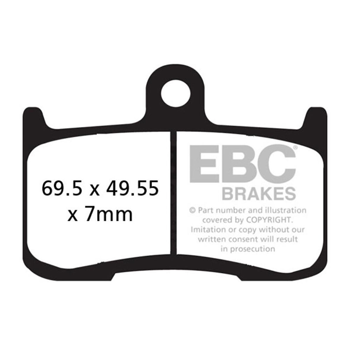 EBC FA347HH KAWASAKI Z800/Z900/Z1000, TRIUMPH S.TRIPLE 675 , TIGER 1050  SINTER ON