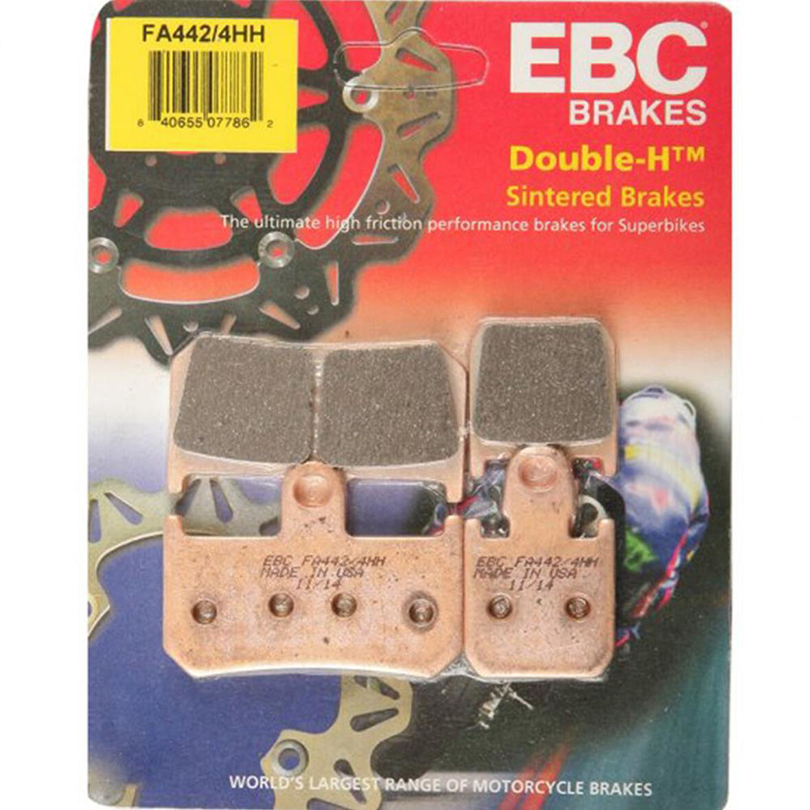 EBC FA442/4HH YAMAHA YZF-R1 , MT01 (6 Piston Caliper) 07-14 SINTER ÖN FREN BALATASI