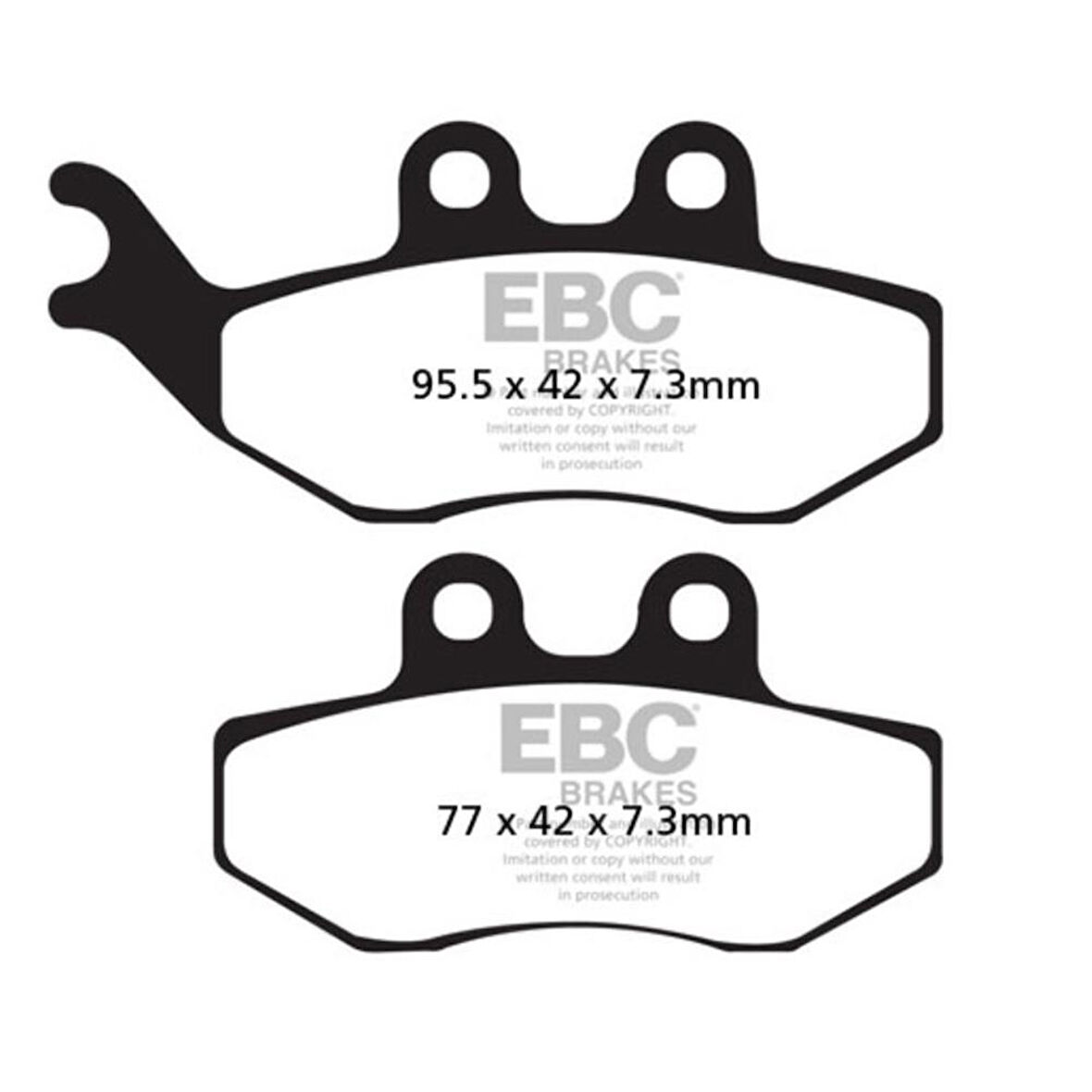 EBC SFA194 PIAGGIO - VESPA GRIMECA CALIPER , YAMAHA XT125 X CARBON ÖN FREN BALATAS