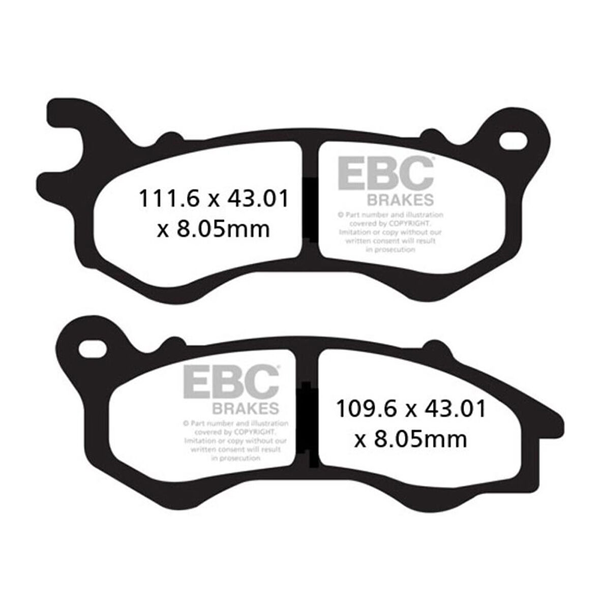 EBC SFA603 HONDA PCX125/150 12-20 , PEUGEOT DJANGO ÖN FREN BALATASI