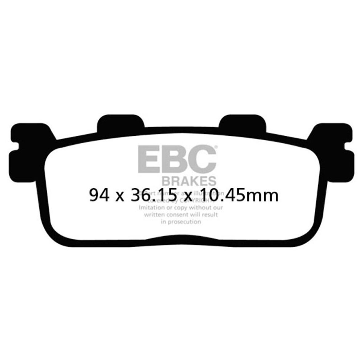 EBC SFA607HH KYMCO XCITING 250/500 SINTER ARKA FREN BALATASI