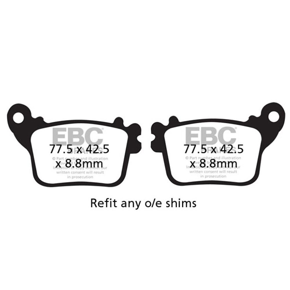 EBC FA436V HONDA CB/CBR600, CBR1000 , KWASAKI ZX6,10R, YAMAHA R6,R1 YARI SINTER AR