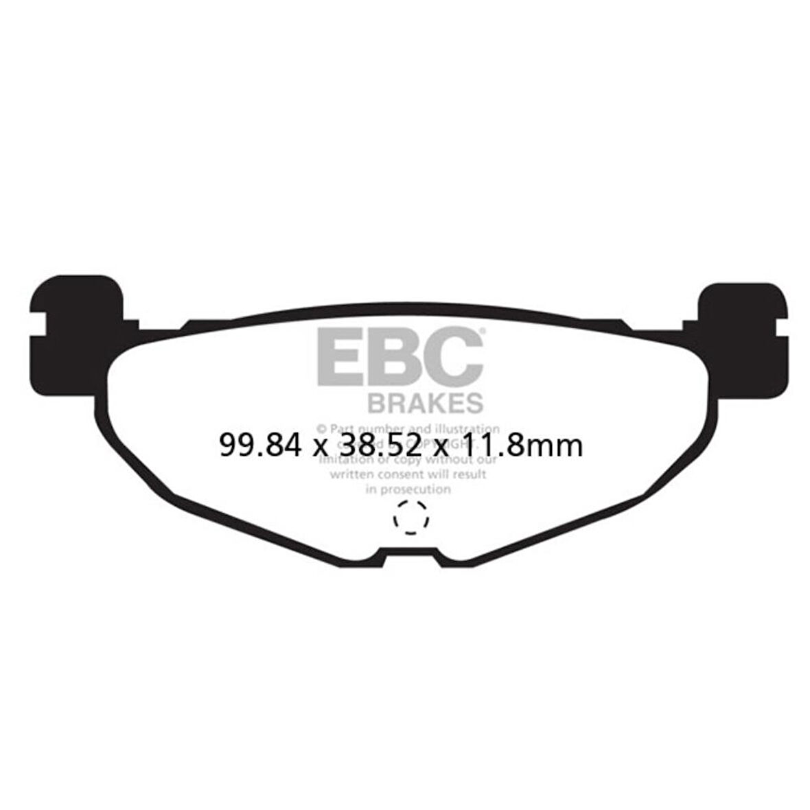 EBC SFAC408 YAMAHA T-MAX500 04-11 , MAJESTY 400 04-13 CARBON ARKA FREN BALATASI