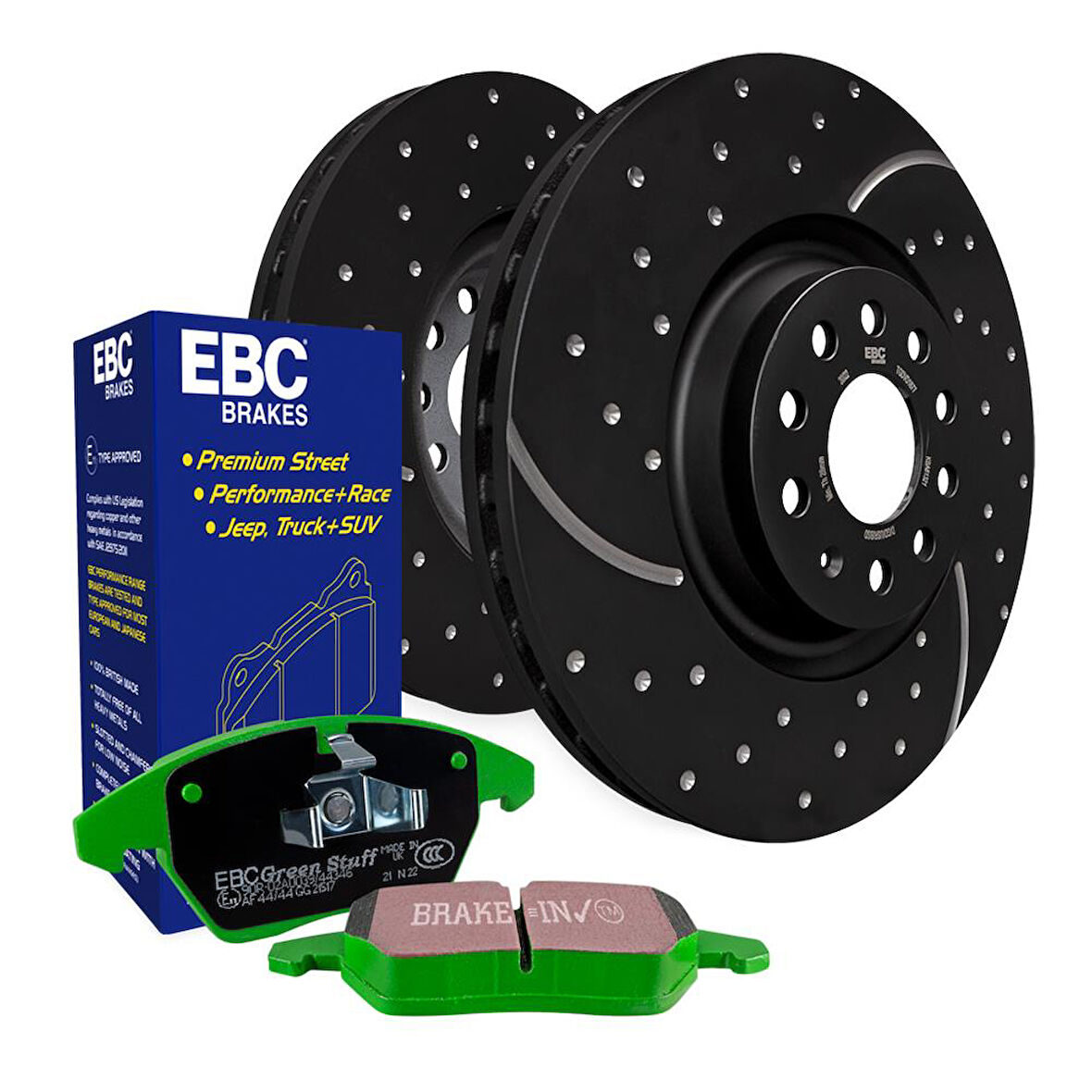 EBC DİSK+GREEN PAD SET ARKA WAG     (DP21230+USR816)